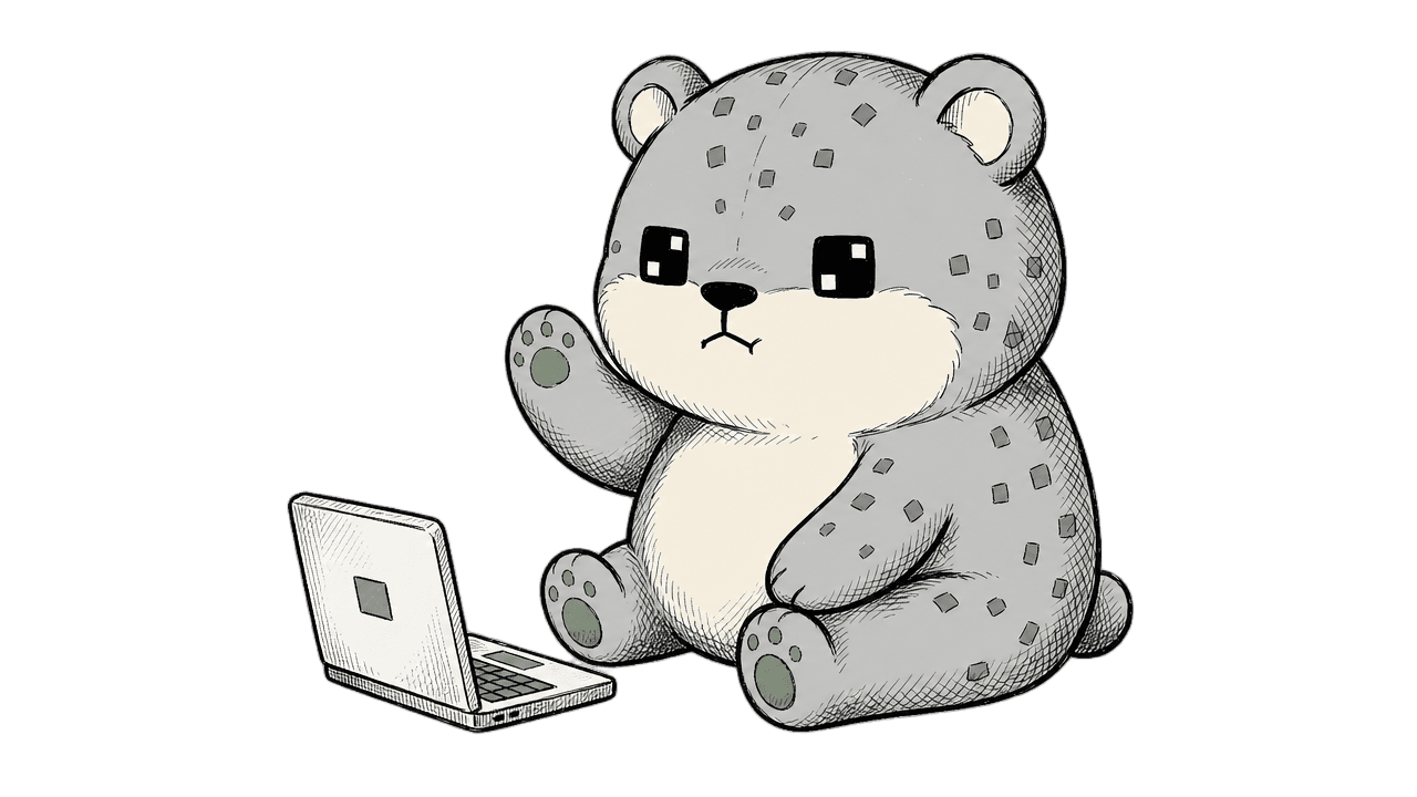 The reachpad character waving beside a laptop
